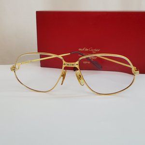 Vintage Cartier 22 Kt Gold Eyeglasses—Panthere